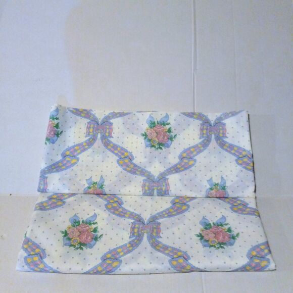 Louis Nichole Mon Cherie Valance Curtains-Set Of 2-Bow-Floral-Cottagecore-84x18 - Picture 2 of 5